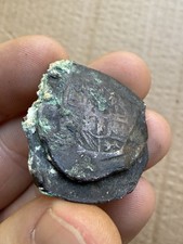 Rare Spanish Shipwreck Silver 4 Reale Cob Coin Clump Concepcion 1715 Fleet picture