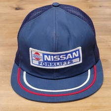 Vintage Nissan Forklifts Trucker Hat Snapback 70s 80s Swingster Mesh Back Patch picture