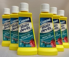 6x Carbona Stain Devils 1.7 Oz Formula 7 Motor Oil, Tar, Lubricant Stain Remover picture