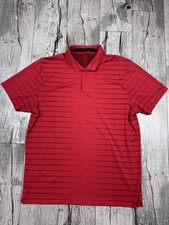 Nike Tiger Woods Collection Men's Large Dri Fit Red & Black Golf Polo TW  picture