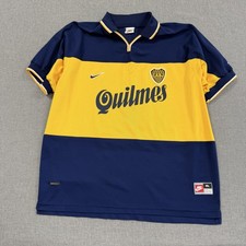 Vintage 1998-99 Boca Juniors Home Football Shirt Jersey Mens XL Blue Yellow Nike picture