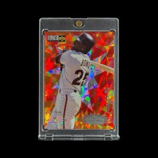 BARRY BONDS RARE ORANGE CRACKED ICE CRASH CARD 1996 Upper Deck - Giants picture