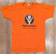 Vintage Jagermeister Orange T-Shirt Screen Stars M Deadstock Made USA picture