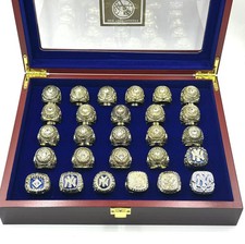 NY YANKEES 27 PIECE MLB WORLD SERIES CHAMPIONSHIP RING COLLECTION SET- BRAND NEW picture
