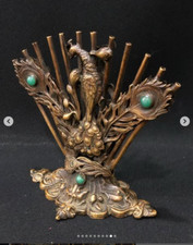 Antique bronze miniature with fireflies, Europe, 19th century. Beautifully craft picture
