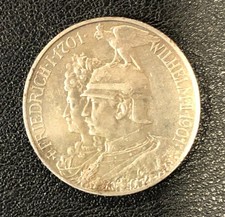 1901 A Prussia German Empire 2 Two MARK Silver 200th Annv. Bicentennial Coin picture
