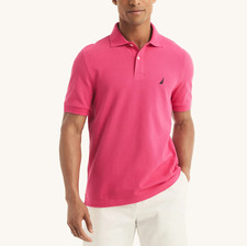 NWT Nautica Mens All Cotton Classic Fit Short Sleeve Performance Deck Polo Shirt picture