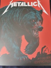 WOW Metallica REG Show Poster-Berlin Germany-LTD #/75 Signed Artist AP-NOT Foil picture