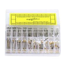 200Pack 10-20mm Watch Strap Assortment Tube Pins Bracelet Rivet Set picture