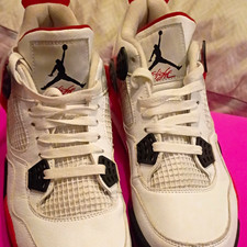 Jordan Air Jordan 4 Men’s Mid Top Athletic Lace Up Colorblock Sneakers White picture