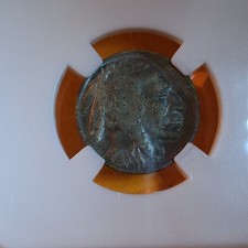 1913-S BUFFALO NICKEL Nice Example Flat Ground T-2 Clear Horn+Eye Ball No Acid picture