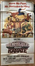 MR. HERCULES AGAINST KARATE 1973 ORIGINAL U.S. 3-SHEET POSTER NEAR MINT picture