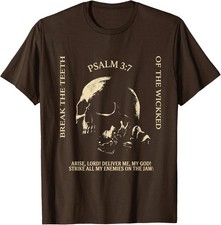 Psalm 3:7 Vintage Christian Religious Bible Verse Unisex T-Shirt picture