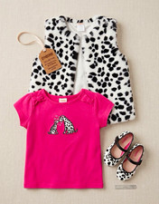 Rare Gymboree Dalmatian Outfit Bundle Size 2T Vest Pink Top Mary Jane Shoes Sz 6 picture