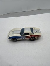 Aurora AFX Chevy Corvette White/Blue/Red #7 HTF HO SLOT CAR  picture