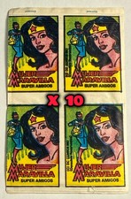 10-Pack Vintage Super Amigos DC Wonder Woman, Batman & more Sticker Card Packs ( picture