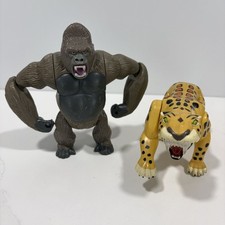 Tarzan Chest-Pounding Kerchak Savage Slash Sabor Figure Lot 1999 Gorilla Leopard picture