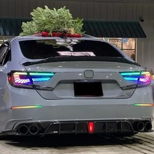 Fit 2018-2022 Honda Accord Sedan RGB LED Tail Lights Assembly w/ Animation picture