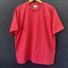 Vintage 80s Hanes Single Stitch Retro Blank Plain Red USA Made T-Shirt XL picture