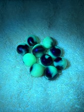 10 Jabo Fenton Burmese Glass UV Reactive Marbles Uranium Ultraviolet picture