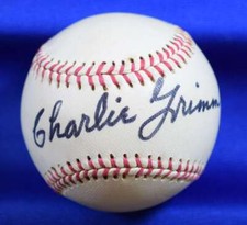 Charlie Grimm Beckett BAS Autograph Major League Signed Baseball picture