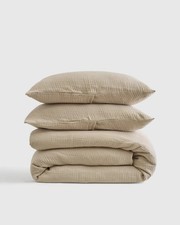 Quince 100% Organic Cotton Gauze Duvet Cover Set King/Cal King in Dune NWOT picture