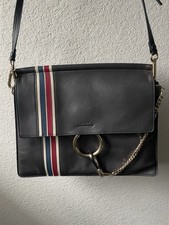 Chloe Faye Medium Shoulder Bag Navy Blue Stripe Special Limited Edition picture