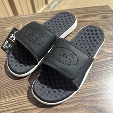 Under Armour Ignite Pro 8 Men's Sz 13 Slides Memory Foam Black White New In Bag picture