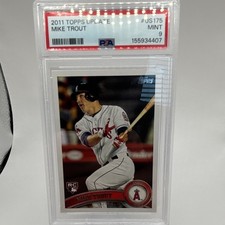 Topps 2011 Update Series Mike Trout #US175 Rookie Base PSA 9 MLB picture