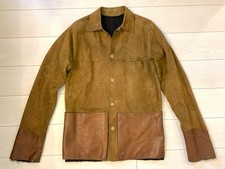 MA+ Maurizio Amadei Carpe Diem Tan Leather Jacket, Button Close, fits Medium M picture