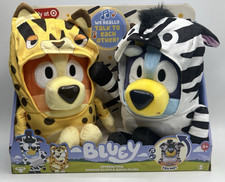 Bluey Siblings Interactive Plush 2-Pack Sound Effect Bluey & Bingo Zebra Cheetah picture