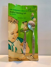 Vintage rare 1960s Disney Bambi Baby Feeding Set on Original Package Card Rare picture