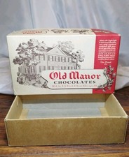 Vintage 1930s E.J. Brach & Sons Old Manor Chocolates Candy Box Chicago Empty Box picture