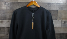 Skims Sweatshirt Womens Small Lounge Fleece Washed Onyx Pullover Cozy Crewneck picture