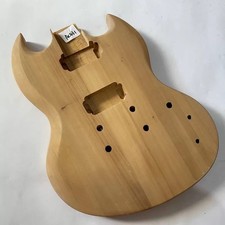 SG Electric Guitar Body HH Dual Humbucker Natural Raw Wood DIY AC431 picture