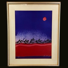Vintage Expressionist Art 11x15 Nissan Engel Signed Lithograph Fine Art Print picture