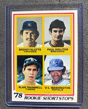 Topps 1978 Rookie Shortstops #707 Rookie RC Base Set Molitor Trammell picture