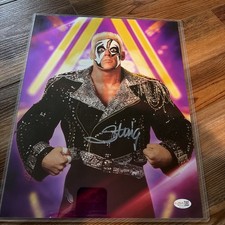 Wcw Sting Ultra Metallic 11x14 Signed Wrestling Aew Photo Wwe Autographed picture