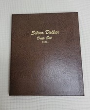 Vintage Dansco Silver Dollar Date Set 1878-  Album Morgan Peace Ike #7172 Great picture