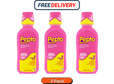 Pepto Bismol Liquid Fast Acting Upset Stomach & Diarrhea Relief 16 Oz - 3 Pack picture