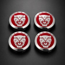 4PCS 58mm Red Wheel Center Caps Hub Cover for Jaguar XF XJ XK picture