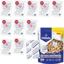 Wallaby 400cc Oxygen Absorbers 100ct Food Grade for Mylar Storage Bags picture