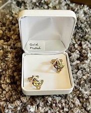 New Solvar Gold Plated Celtic Knot Cufflinks Ireland picture