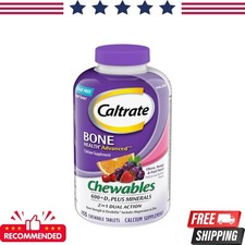 Caltrate Chewables 600+D3 Plus Minerals Calcium Vitamin D 155ct picture
