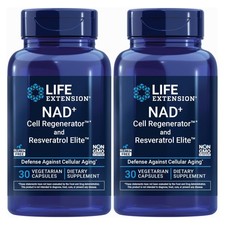 Life Extension NAD+ Cell Regenerator and Resveratrol Elite, 30 Caps - 2 Pack picture