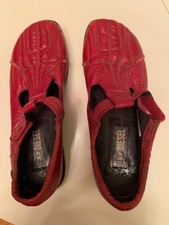 Y2K Diesel Lidja Red Leather Shoes Ballet Flat Gorpcore Sneaker 7.5 picture