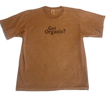 Vintage Got Organic Clay Dyed Cotton Tee Shirt Made in USA Earth Creations picture