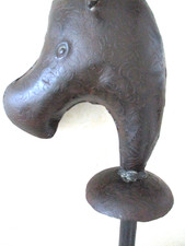 ANTIQUE MACE INTRICATE ENGRAVING ON BOTH SIDES . picture