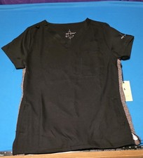 BNWT Baby Phat Black and Leopard Print Scrub Top Small picture