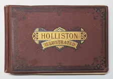 c.1890 Holliston Illustrated, Massachusetts - 25 Views **RARE ANTIQUE ORIGINAL picture